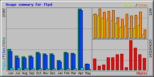 Usage summary for ftpd